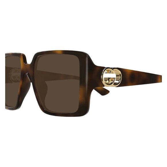 New GUCCI Havana Square GG1692SA 002 Sunglasses Women - Picture 3 of 4